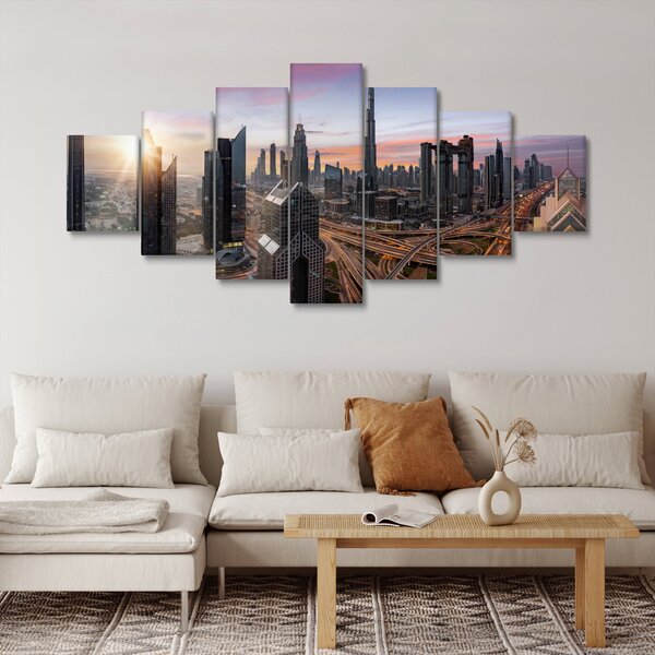 Obraz - Panorama Dubaje (210x100 cm)