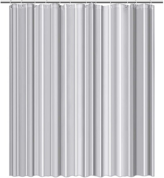 EmaHome Sprchový závěs - šedé pruhy / 180 x 180 cm