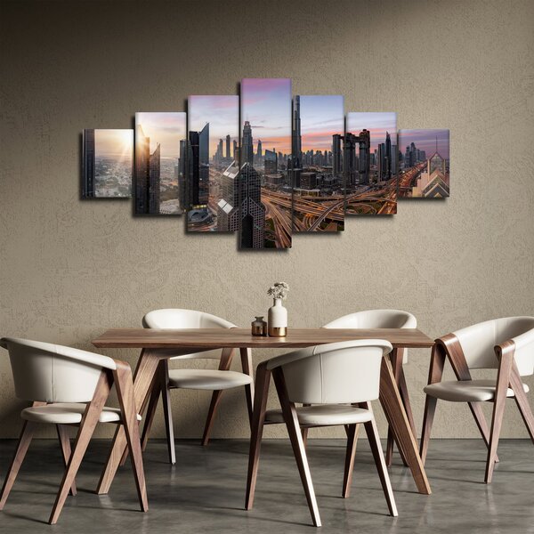 Obraz - Panorama Dubaje (210x100 cm)