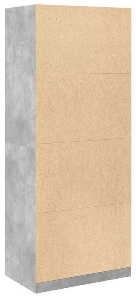Šatní skříň betonově šedá 80 x 50 x 200 cm kompozitní dřevo 3307723