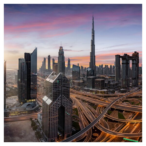 Obraz - Panorama Dubaje (30x30 cm)