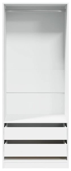 Šatní skříň bílá 80 x 50 x 200 cm kompozitní dřevo 3307747