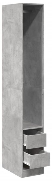 Šatní skříň betonově šedá 30 x 50 x 200 cm kompozitní dřevo 3307741