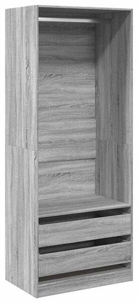 Šatní skříň šedá sonoma 80 x 50 x 200 cm kompozitní dřevo 3307752
