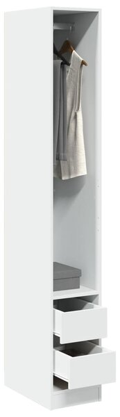 Šatní skříň bílá 30 x 50 x 200 cm kompozitní dřevo 3307738