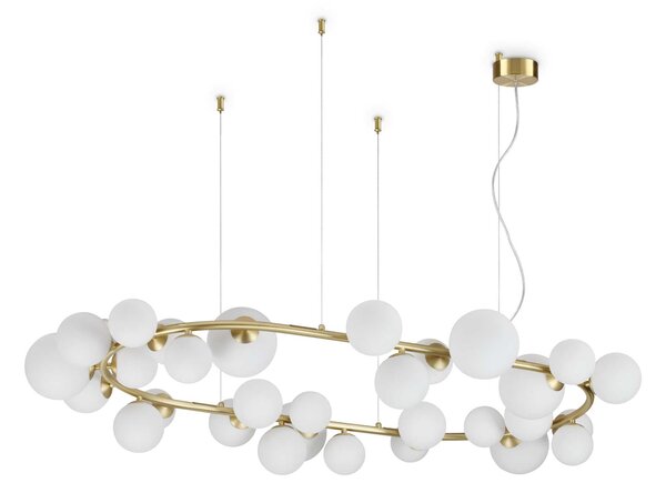 Ideal lux Perlage G9 závěsné kruhové svítidlo Černá30 koulí