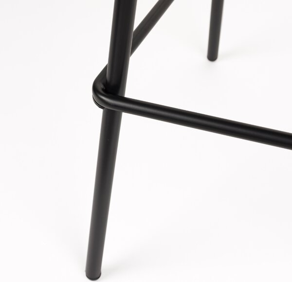 -25 % Dny MOMENTI– White Label Béžová čalouněná barová židle WLL JOA 75 cm