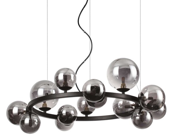 Ideal lux Perlage G9 závěsné kruhové svítidlo Černá30 koulí
