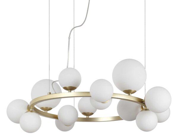 Ideal lux Perlage G9 závěsné kruhové svítidlo Černá30 koulí