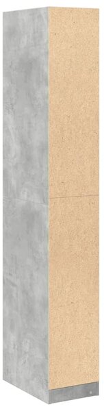 Šatní skříň betonově šedá 30 x 50 x 200 cm kompozitní dřevo 3307741