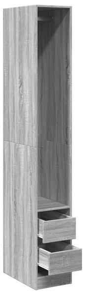 Šatní skříň šedá sonoma 30 x 50 x 200 cm kompozitní dřevo 3307743