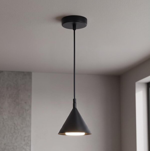 Brilagi - Lustr na lanku CONE SINGLE 1xGX53/15W/230V černá
