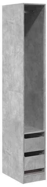 Šatní skříň betonově šedá 30 x 50 x 200 cm kompozitní dřevo 3307741