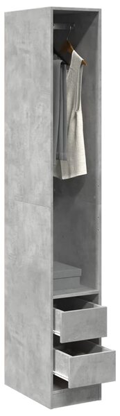 Šatní skříň betonově šedá 30 x 50 x 200 cm kompozitní dřevo 3307741