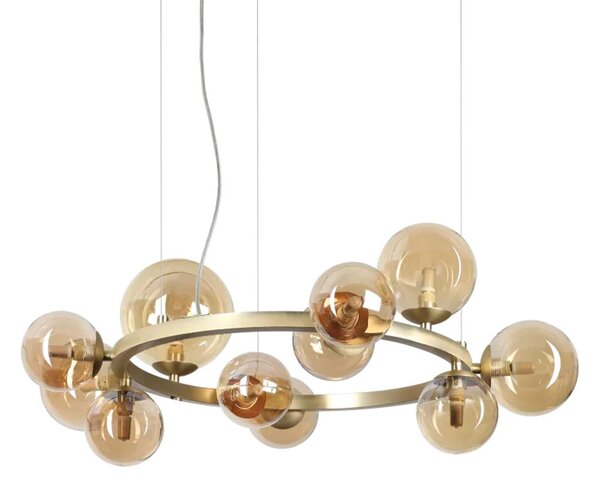 Ideal lux Perlage G9 závěsné kruhové svítidlo Černá30 koulí