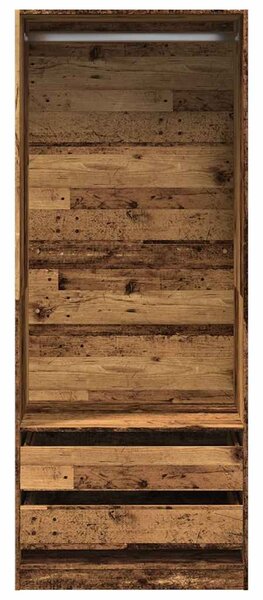 Šatní skříň old wood 80 x 50 x 200 cm kompozitní dřevo 3307754