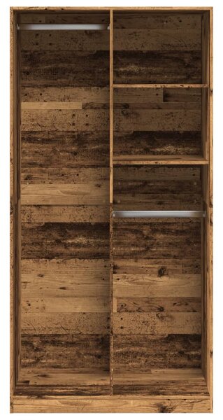 Šatní skříň old wood 100 x 50 x 200 cm kompozitní dřevo 3307772