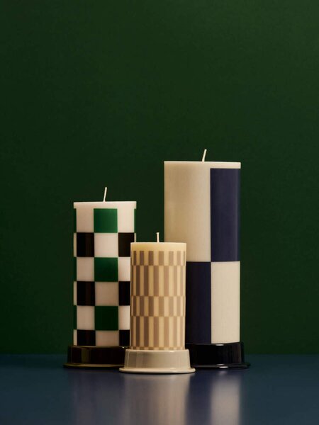 HAY Svíčka Column Candle Small, cream and sand