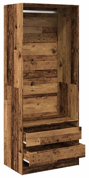 Šatní skříň old wood 80 x 50 x 200 cm kompozitní dřevo 3307754
