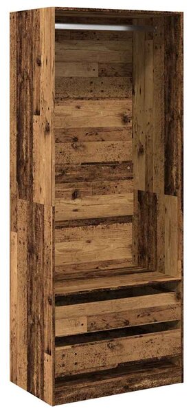 Šatní skříň old wood 80 x 50 x 200 cm kompozitní dřevo 3307754