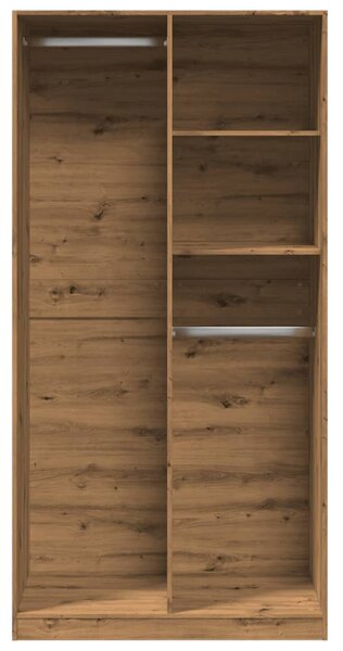 Šatní skříň dub artisan 100 x 50 x 200 cm kompozitní dřevo 3307773