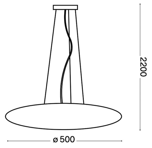 Ideal lux Glory E27 závěsné svítidlo Ø 400mm