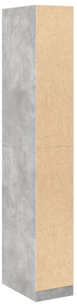 Šatní skříň betonově šedá 30 x 50 x 200 cm kompozitní dřevo 3307777