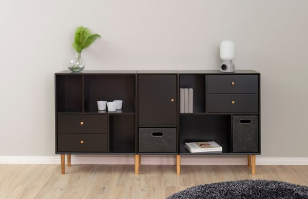 Šedý úložný box ke knihovnám Tenzo Z 32 x 21 cm