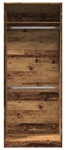 Šatní skříň old wood 80 x 50 x 200 cm kompozitní dřevo 3307799