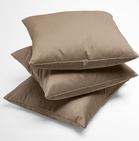 Biante Sametový povlak na polštář Velvet Premium SVP-034 Kávově hnědý 50x50 cm - SKLADEM