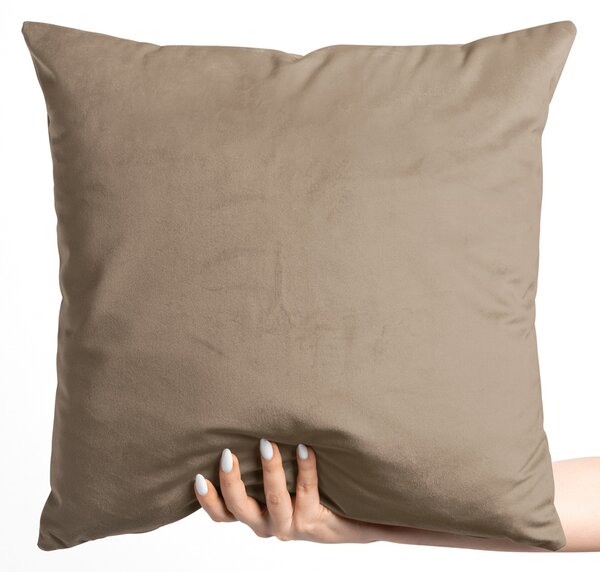 Biante Sametový povlak na polštář Velvet Premium SVP-034 Kávově hnědý 50x50 cm - SKLADEM