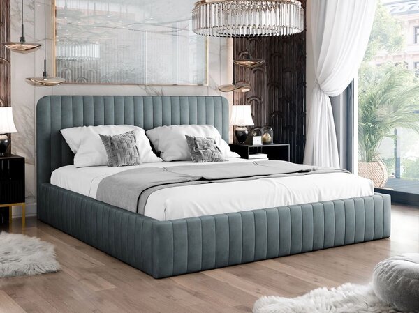 Manželská postel s úložným prostorem 140x200 GRINGO - antracitová