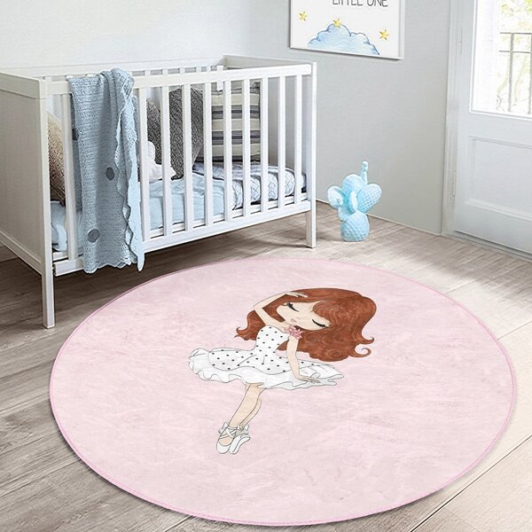 Růžový dětský koberec ø 80 cm Comfort – Mila Home