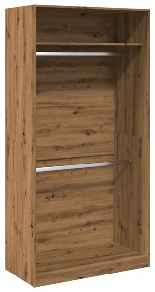 Šatní skříň dub artisan 100 x 50 x 200 cm kompozitní dřevo 3307809