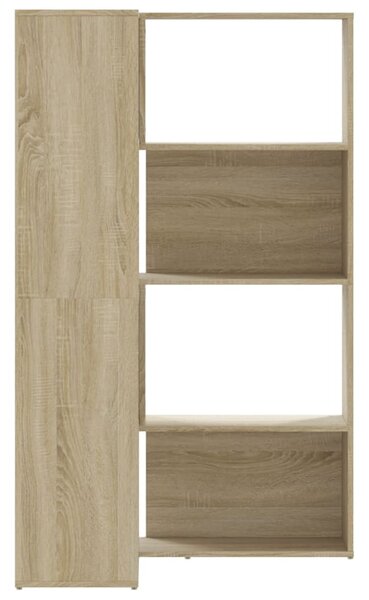 Rohová knihovna 4patrová dub sonoma 85 x 85 x 140 cm kompozit 3307812