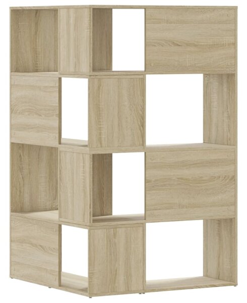 Rohová knihovna 4patrová dub sonoma 85 x 85 x 140 cm kompozit 3307812