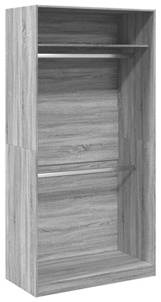 Šatní skříň šedá sonoma 100 x 50 x 200 cm kompozitní dřevo 3307806