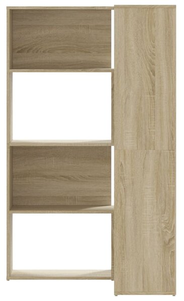 Rohová knihovna 4patrová dub sonoma 85 x 85 x 140 cm kompozit 3307812