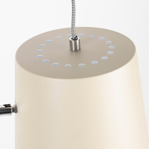Béžová kovová stojací lampa ZUIVER BUCKLE HEAD 150 cm