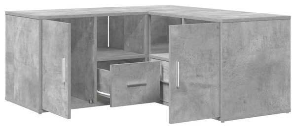 Rohová skříňka betonově šedá 160 x 40 x 45 cm kompozitní dřevo 3307822