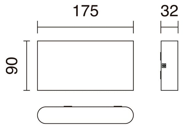 Dopo Mura LED přisazené svítidlo bílé 135mm