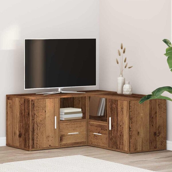 Rohová skříňka old wood 160 x 40 x 45 cm kompozitní dřevo 3307826