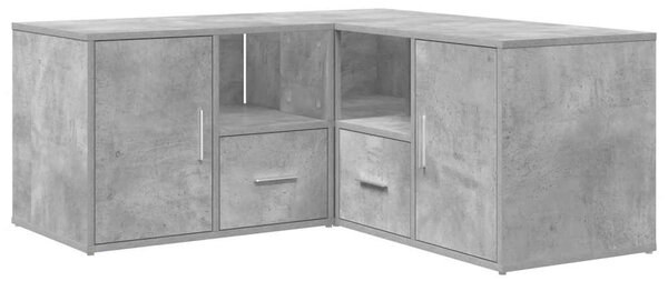 Rohová skříňka betonově šedá 160 x 40 x 45 cm kompozitní dřevo 3307822