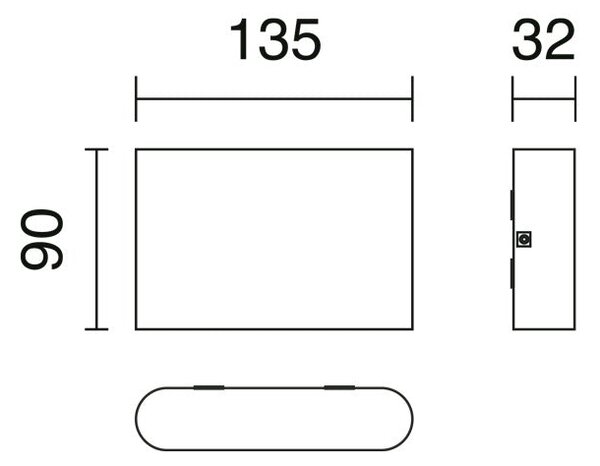Dopo Mura LED přisazené svítidlo bílé 135mm
