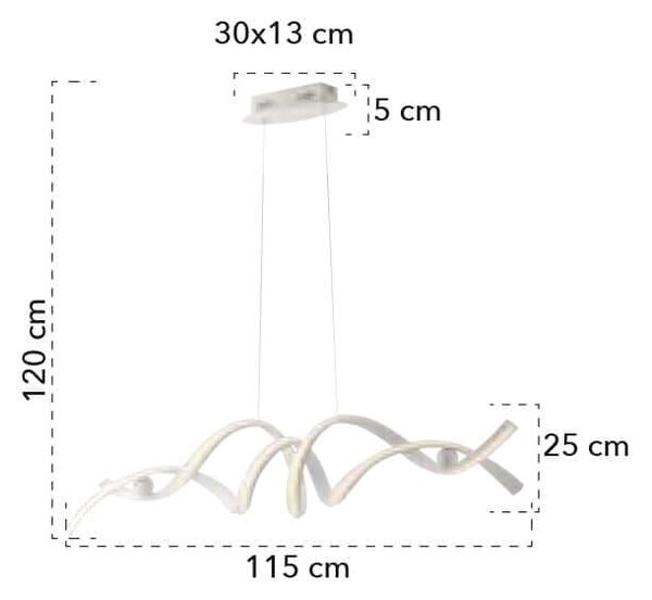 Faneurope Mystral LED závěsné svítidlo bílé