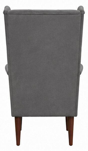 Relaxační křeslo, ušák, odpočinkové, dřevo/kov/samet, 102x78x66 cm, nohy tmavé/tmavě šedá, Dekorino KR20260071