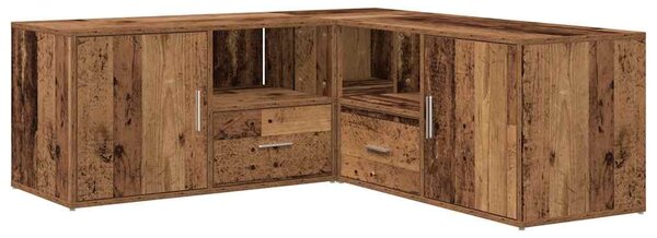 Rohová skříňka old wood 200 x 40 x 45 cm kompozitní dřevo 3307835