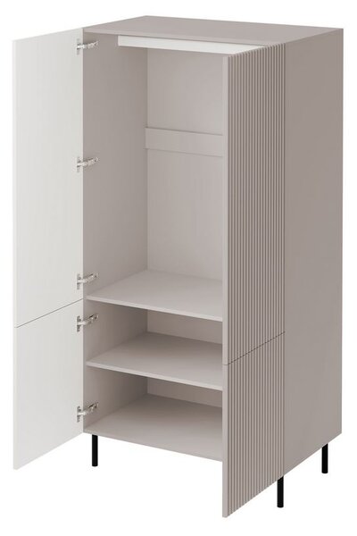 Šatní dvoudveřová skříň 90 cm AMPER - kašmír