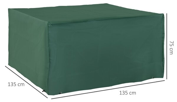 Ochranný obal na zahradní nábytek Outsunny Zelený 600D Oxford 135 x 135 x 75 cm | Aosom
