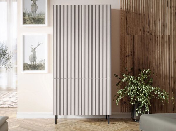 Šatní dvoudveřová skříň 90 cm AMPER - kašmír
